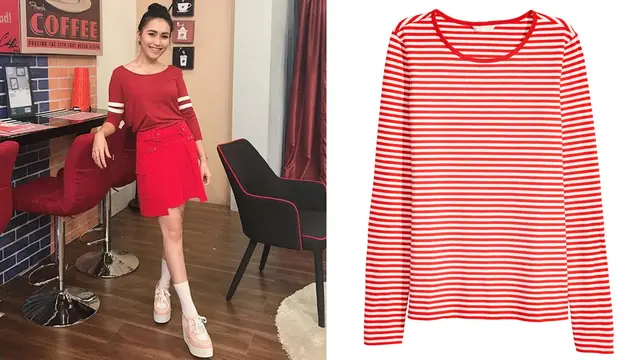[Bintang] Dibawah Rp 200 Ribu, Tampil Kece Pakai Kaos ala Ayu Ting Ting