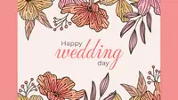 Ilustrasi happy wedding, ucapan pernikahan, menikah. (Image by pikisuperstar on Freepik)