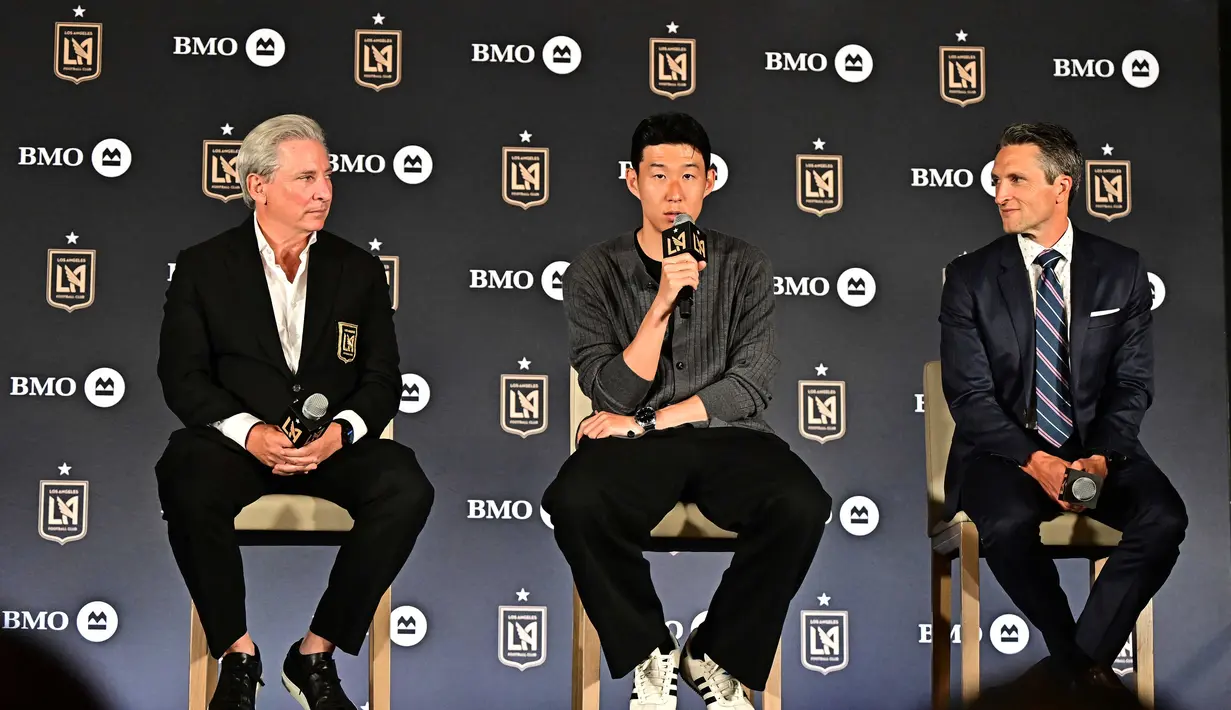 Nilai transfer Son Heung-min disebut-sebut menjadi rekor baru dalam sejarah Major League Soccer (MLS), liga sepak bola profesional tingkat tertinggi di Amerika Serikat dan Kanada. (Frederic J. Brown/AFP)