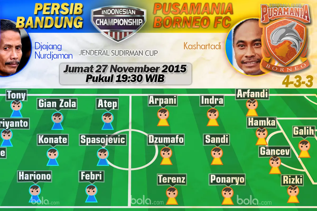 Persib Bandung vs Pusamania Borneo FC (Bola.com/Samsul Hadi)
