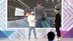 Founder RANS Entertainment Raffi Ahmad bersama Co-Founder Kaesang Pangarep saat peluncuran RansVerse di Jakarta, Jumat (1/4/2022). RANS Entertainment bersama Co-Founder & Chairman of VCGamers Wafa Taftazani memperkenalkan bisnis metaverse yang diberi nama RansVerse. (Liputan6.com/Helmi Fithriansyah)