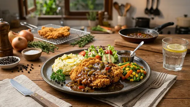 Resep Crispy Chicken Steak Saus Lada Hitam (AI Generated)
