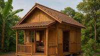 7 Model Rumah Kayu 4x6 Semi Permanen yang Nyaman, Estetik dan Hemat Biaya untuk Hunian Impian Anda (sumber:AI)