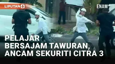 Aksi kriminal oleh pelajar terekam warga hingga viral di media sosial. Sejumlah pelajar berkonvoi hendak tawuran dengan senjata tajam di komplek perumahan Citra 3, Jakarta Barat. Seorang diantaranya bahkan hendak membacok sekuriti yang berupaya menga...