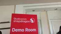 Ruangan khusus di Qualcomm Snapdragon Tech Summit 2017 di mana perusahaan mendemokan beberapa produk dan teknologi terbaru yang menggunakan Snapdragon 845. (Liputan6.com/Corry Anestia)