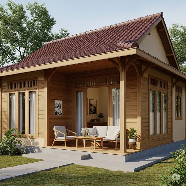 Rumah Sederhana di Kampung. Foto: Gemini