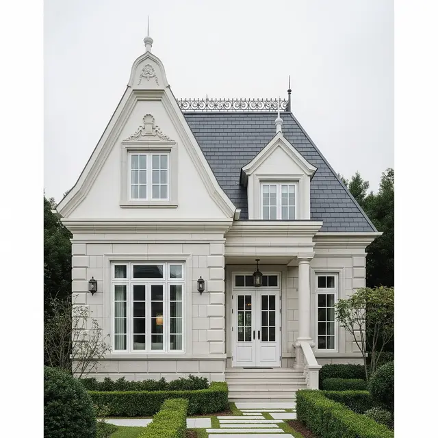 Model Rumah Mungil Tapi Mewah dengan Atap Pelana Klasik (Image by Gemini AI)