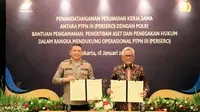 Holding Perkebunan Nusantara PTPN III (Persero) menjalin kerja sama dengan Kepolisian Republik Indonesia (Polri) terkait bantuan pengamanan, penertiban aset, dan penegakan hukum dalam rangka mendukung operasional perusahaan.