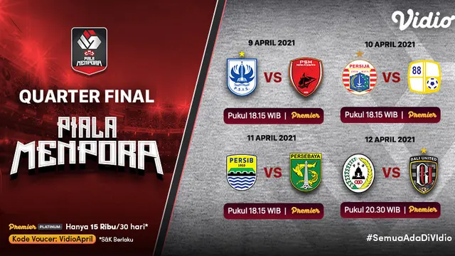 Jadwal Piala Menpora 2021