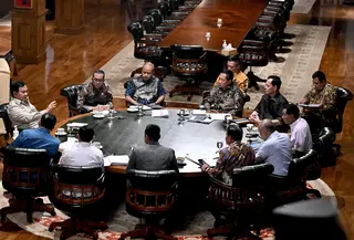 Presiden Prabowo Subianto Rapat Bersama Menteri Kabinet Merah Putih di Hambalang (Istimewa)