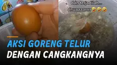 Ada-ada saja tutorial memasak telur dengan cangkangnya. Akhirnya meledak.