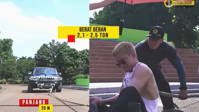 Punya Badan Kekar, Ini 6 Momen Azka Corbuzier Tarik Truk Hingga Jeep