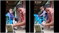 Terlalu Asyik Nonton Serial di HP, Emak-Emak Ini Malah Dikerjai Anaknya