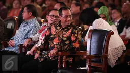 Menteri Perhubungan Budi Karya turut hadir dalam acara Rembuk Nasional 2016 di Jakarta, Senin (24/10). Rembuk Nasional ini digelar bertepatan dengan dua tahun pemerintahan Jokowi-JK, yang dilantik pada 20 Oktober 2014 lalu. (Liputan6.com/Faizal Fanani)