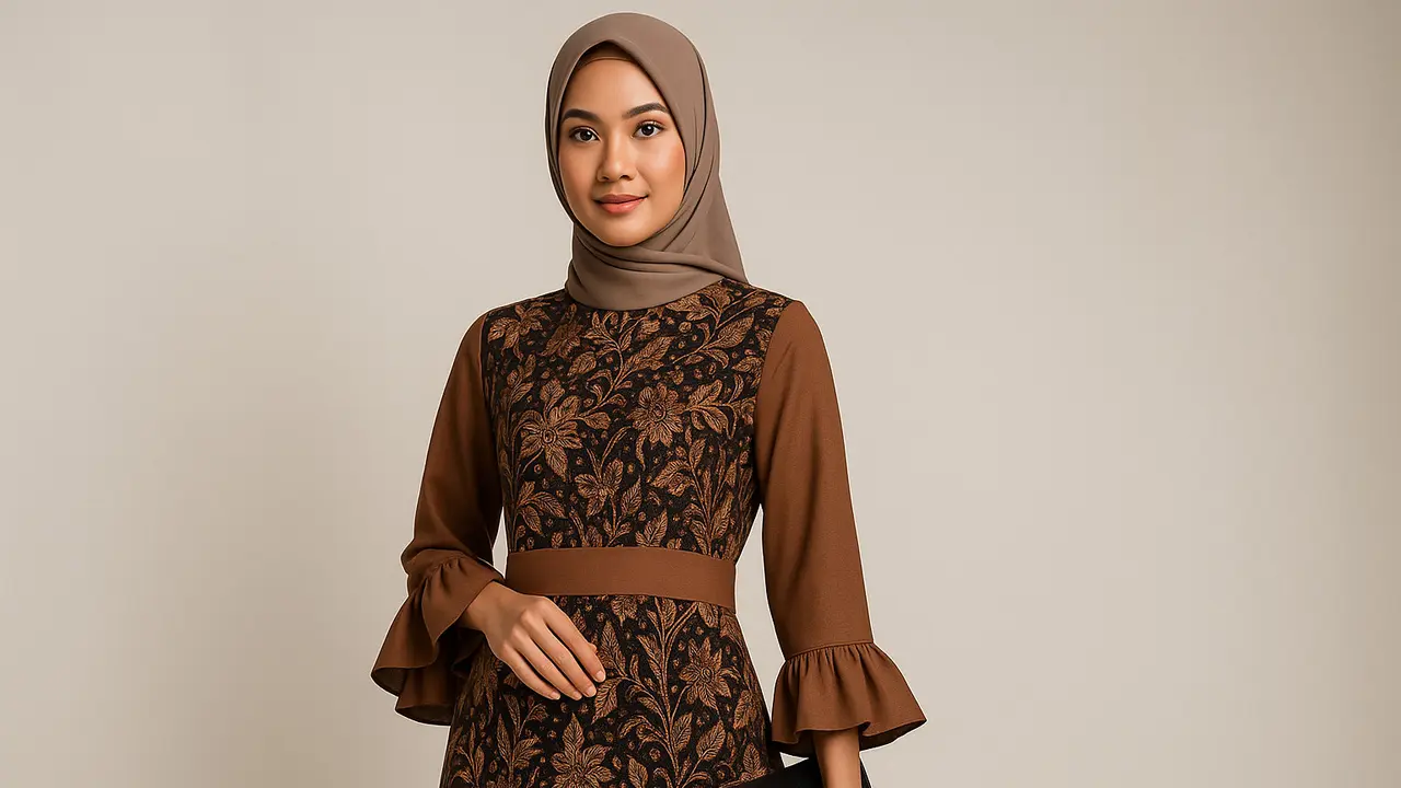 7 Model Gamis Batik Kombinasi Rempel, Tampilan Anggun yang Cocok untuk Berbagai Acaraf