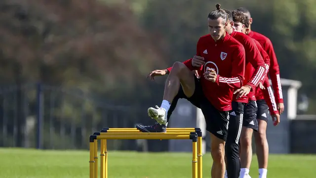 Semangatnya Gareth Bale Latihan Bersama Timnas Wales