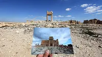 Foto-foto berikut memperbandingkan monumen bersejarah sebelum dan sesudah ISIS datang