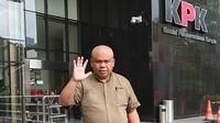Ketua LP3G Deno Djarai ketika melaporkan dugaan gratifikasi DPRD Provinsi Gorontalo ke KPK (Arfandi Ibrahim/Liputan6.com)
