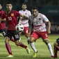 Striker Indonesia, Alberto Goncalves, saat pertandingan melawan Laos pada laga Asian Games di Stadion Patriot, Jawa Barat, Jumat (17/8/2018). Indonesia menang 3-0 atas Laos. (Bola.com/Vitalis Yogi Trisna)