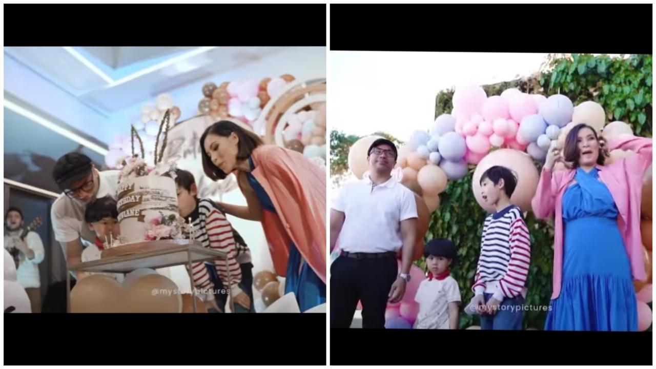 Momen gender reveal party dan pesta ultah Viviane ke-36 (Foto: Instagram viv_viviane)