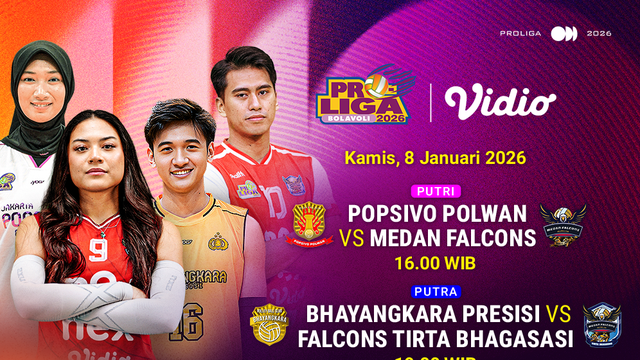 Saksikan pertandingan Opening Day Proliga 2026 eksklusif di Vidio (dok. vidio.com)
