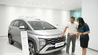 Diler Hyundai Gowa Sediakan Mobil yang Sudah Terintegrasi dengan Sistem Bluelink. (Rendyyansah/Liputan6.com)