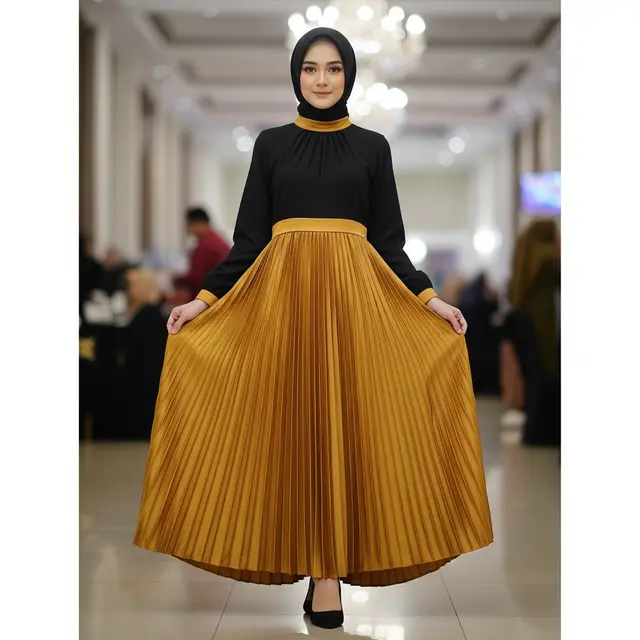 Dress Two-Tone Plisket
