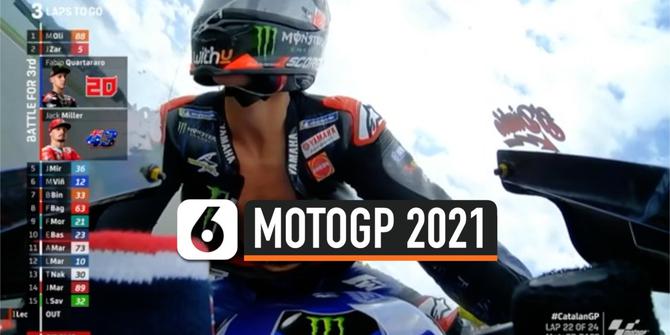 VIDEO: Detik-Detik Baju Quartararo Terlepas di MotoGP Catalunya