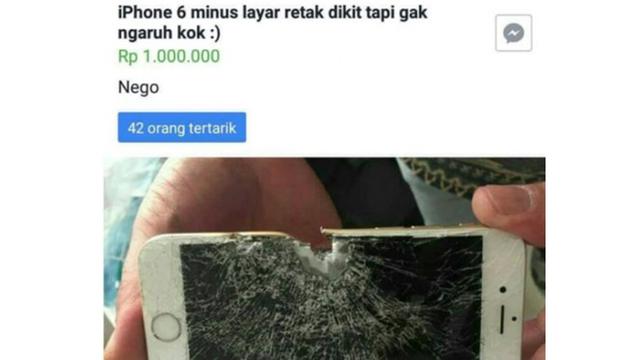 6 Status Facebook Jual HP Kondisi Rusak Parah Ini Bikin Geregetan