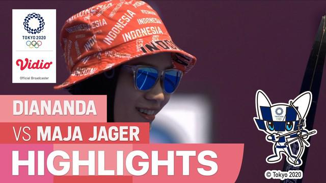 Berita video highlights panahan individu putri Olimpiade Tokyo, Diananda Chorunisa (INA) Vs Maja Jager (DEN)