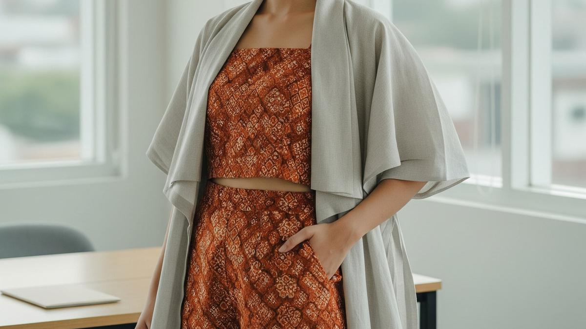 10 Model Baju Tenun Kantor Wanita 2025, Elegan, Profesional, dan Sarat Budaya