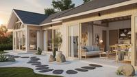 Model Rumah Sederhana Tapi Mewah Gaya Japandi dengan Taman Mini