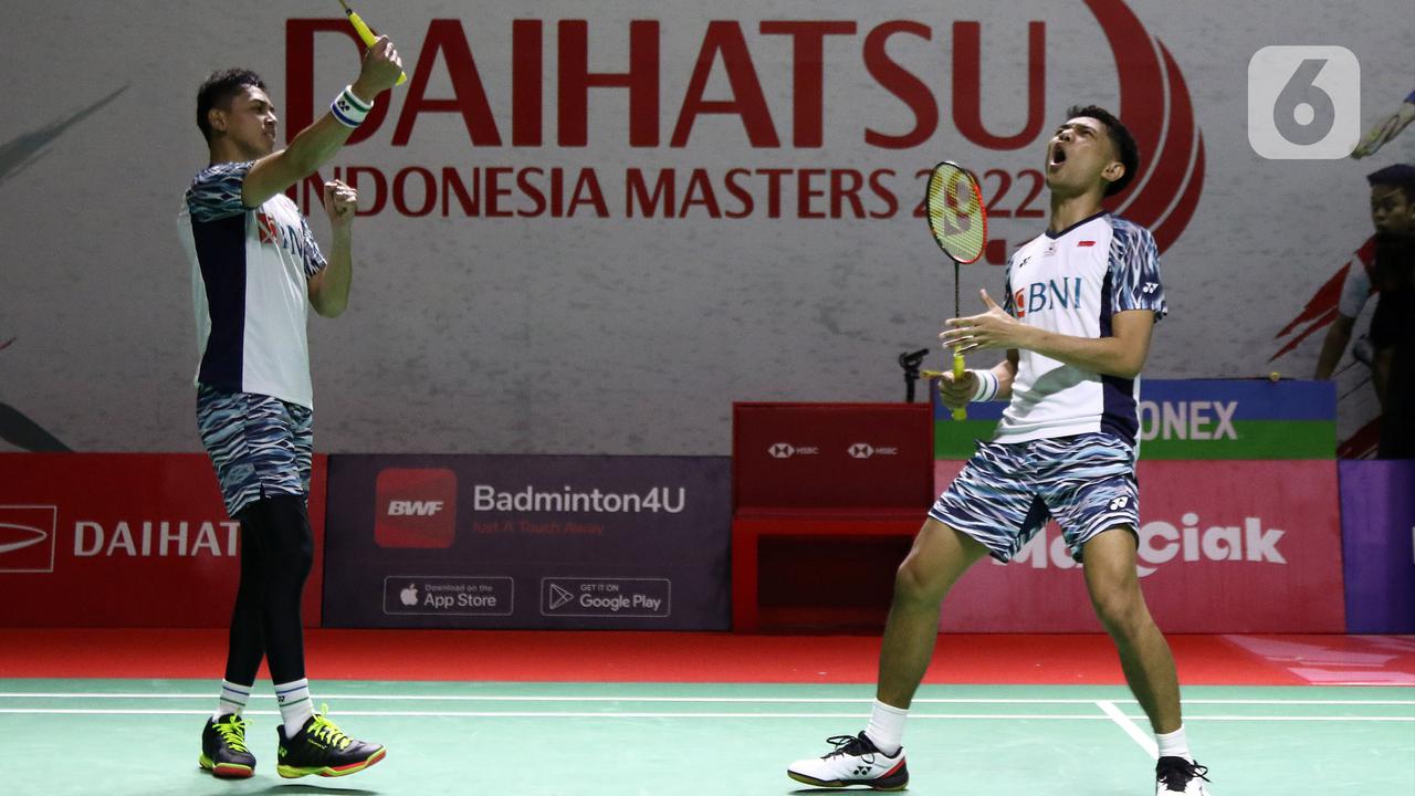 FOTO: Ganda Putra Indonesia Fajar / Rian Melenggang ke Perempat Final Indonesia Masters 2022