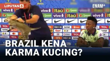 Brazil dipulangkan oleh Kroasia di perempat final Piala Dunia 2022 Qatar. Keperkasaan kiper Kroasia Livakovic buat Brazil kalah 2-4 dalam adu penalti. Kekalahan Brazil disinggung oleh netizen sebagai karma atas insiden pengusiran kucing.