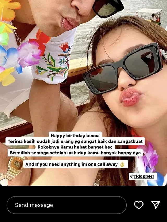 Ucapan Selamat Ultah ke-22 untuk Rebecca Klopper dari Fadly Faisal
