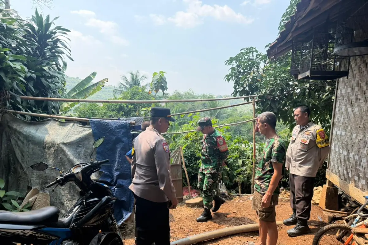 Lokasi ledakan mortir di Bandung Barat