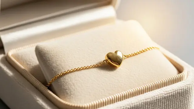 Gelang Emas dengan Liontin Mini