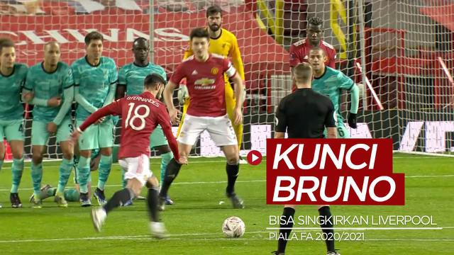 Berita video kunci kesuksesan Bruno Fernandes bisa mengantarkan Manchester United menyingkirkan Liverpool dari Piala FA 2020/2021.
