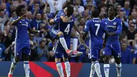 Selebrasi Pemain Chelsea usai jebol gawang Sunderland (AFP)