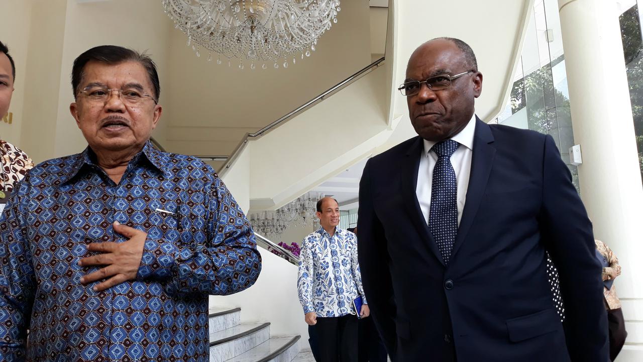 Wakil Presiden Jusuf Kalla menerima kunjungan Wakil Perdana Menteri Kongo Leonard She Okitundu Lundula