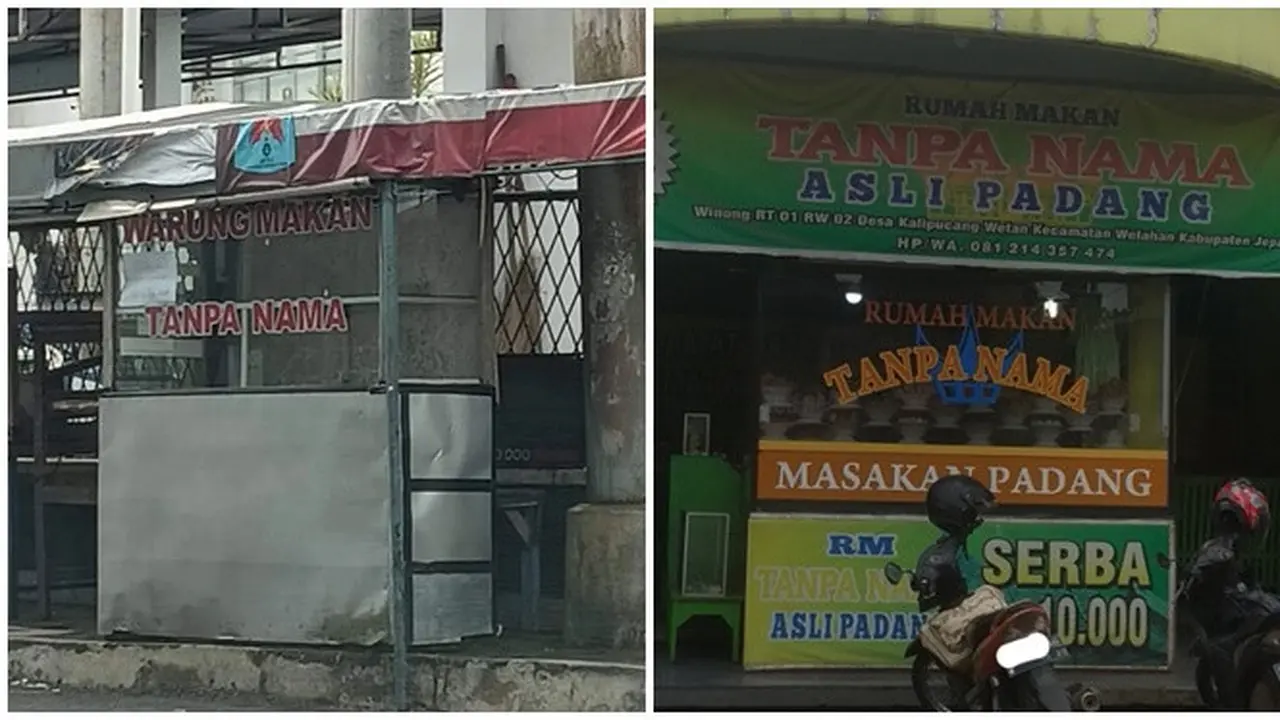 6 Nama Warung Seperti Enggak Niat Ini Bikin Bertanya-Tanya,