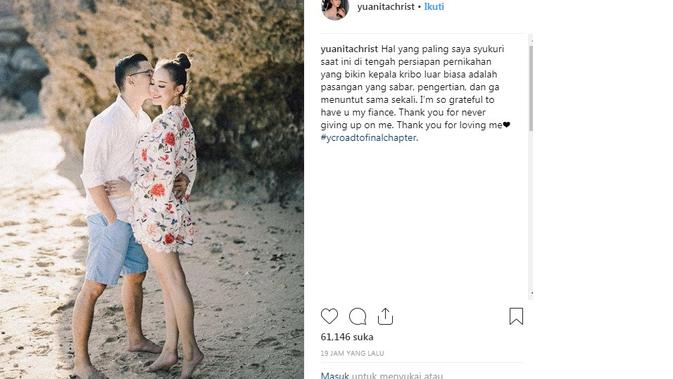Yuanita Christiani mengunggah foto dirinya bersama sang kekasih (Instagram/@yuanitachrist)