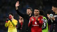 Kemenangan ini membuat skuad asuhan Michael Carrick naik ke peringkat keempat klasemen sementara dengan koleksi 48 poin. (AFP/Paul Ellis)