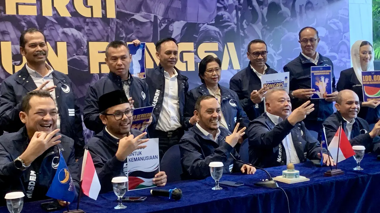 DPP NasDem menggelar konferensi pers, di mana akan melaksanakan Kongres ke-3  pada 25-27 Agustus 2024.
