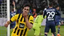 <p>Reaksi pemain Borussia Dortmund Mats Hummels saat pertandingan sepak bola Liga Jerman Bundesliga antara VfL Bochum dan Borussia Dortmund di Bochum, Jerman, Jumat (28/4/2023). (AP Photo/Martin Meissner)</p>