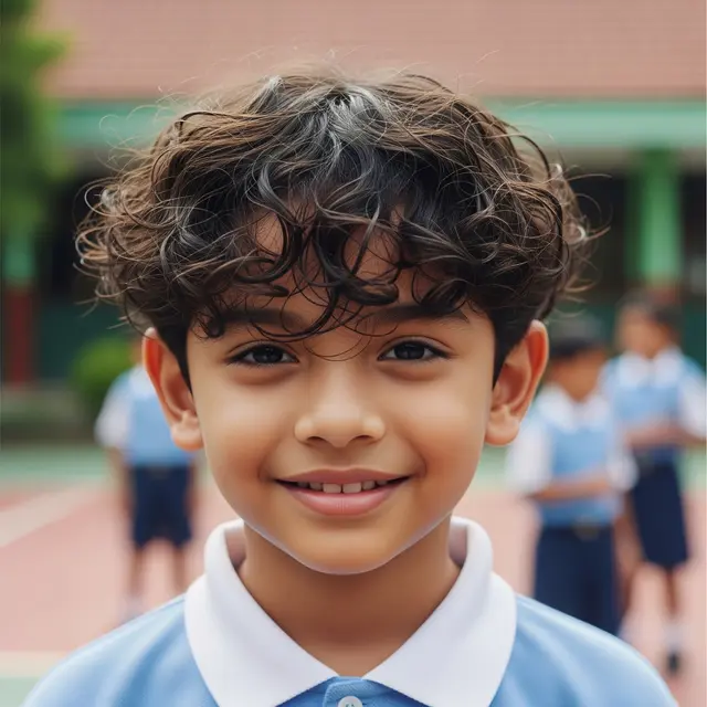 Model Rambut Anak Pria Ikal yang Mudah Dirawat (Image by Gemini AI)