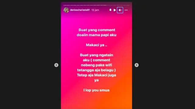 Kedua Orangtua Denise Chariesta Positif Covid-19. (instagram.com/denisechariesta91)