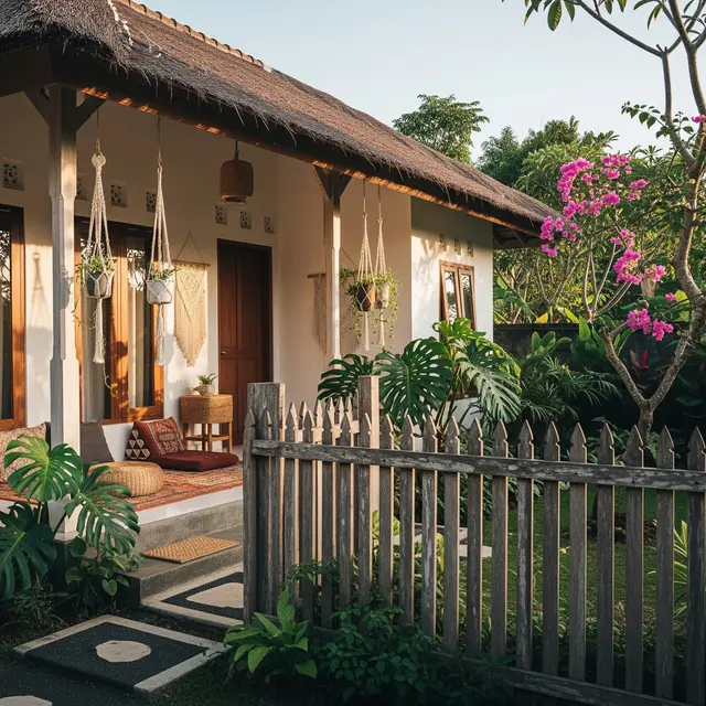 Model Rumah Sederhana dengan Pagar Depan Klasik
