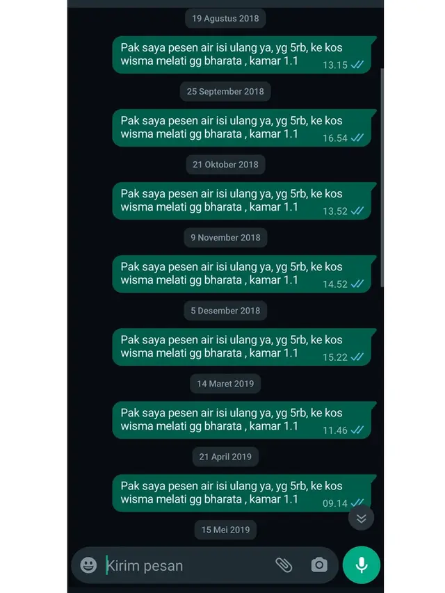 6 Chat Lucu Pembeli Pesan Air Galon Ini Isinya Sama Semua, Bikin Ketawa