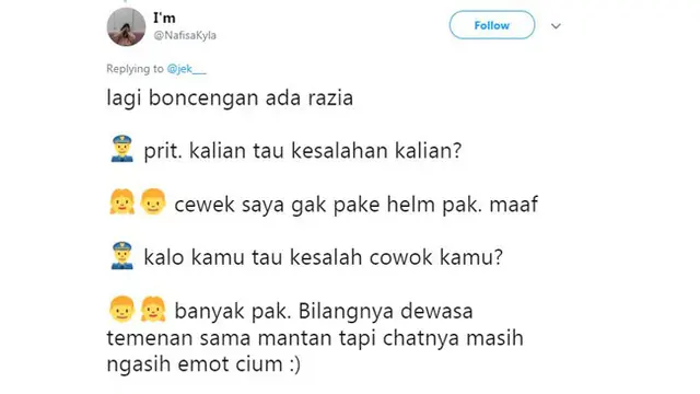 Obrolan Kocak Saat Pasangan Kekasih Ditilang Polisi, Siap-Siap Ketawa Geli
